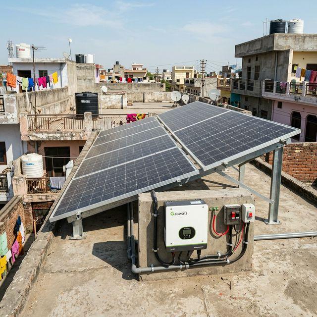 5kW Hybrid System - Solar Installation Kanpur